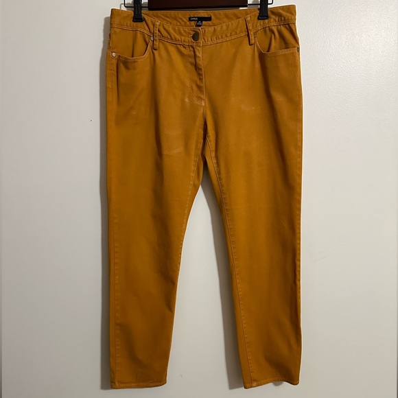 Chaus Denim - Chaus Gold Mid-Rise Cropped Cotton Jeans, Size 10